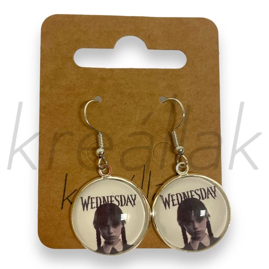 Fülbevaló - Wednesday fekete -fehér fülbevaló