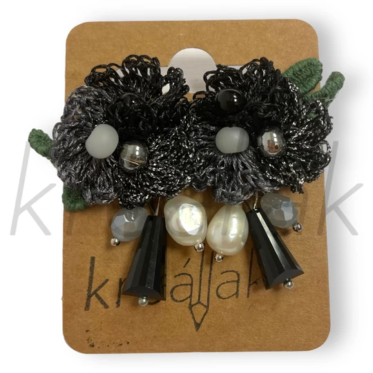 Fülbevaló - Horgolt gyöngyös fülbevaló