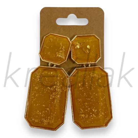 Fülbevaló - Plasztik nagy lapos fülbevaló