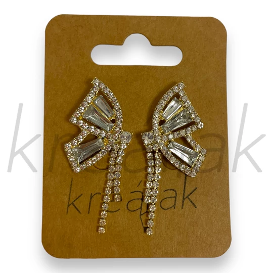 Fülbevaló - Köves pillangó formájú fülbevaló