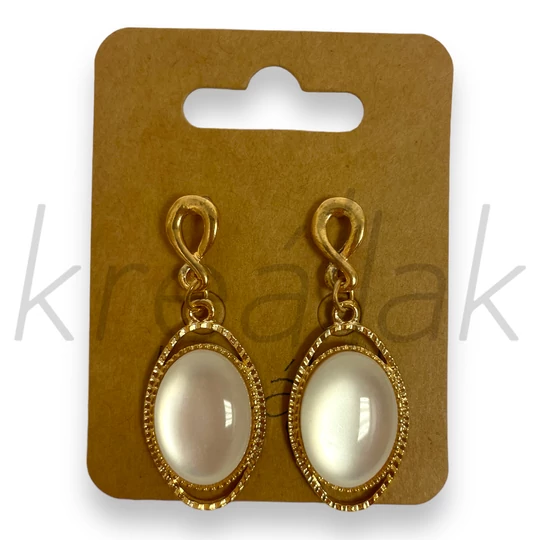 Fülbevaló - Elegáns gyöngyös arany fülbevaló