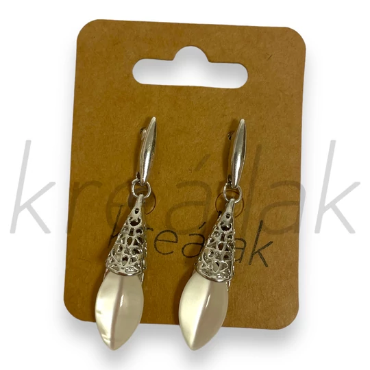 Fülbevaló - Ezüst színű elegáns fülbevaló