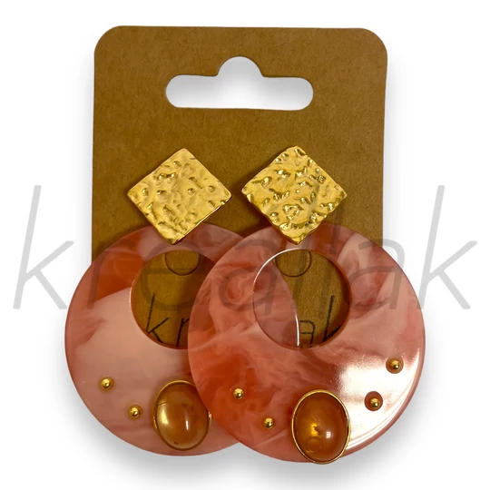 Fülbevaló - Szürke nagy köves fülbevaló