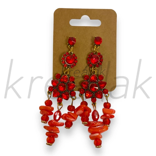 Fülbevaló - Gyöngyös,ásványos fülbevaló