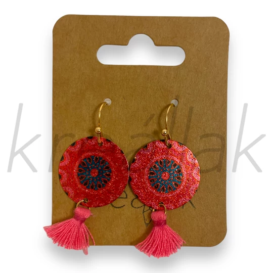 Fülbevaló - Mandala mintás fülbevaló