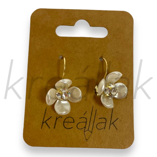 Fülbevaló - Köves , virágos fülbevaló