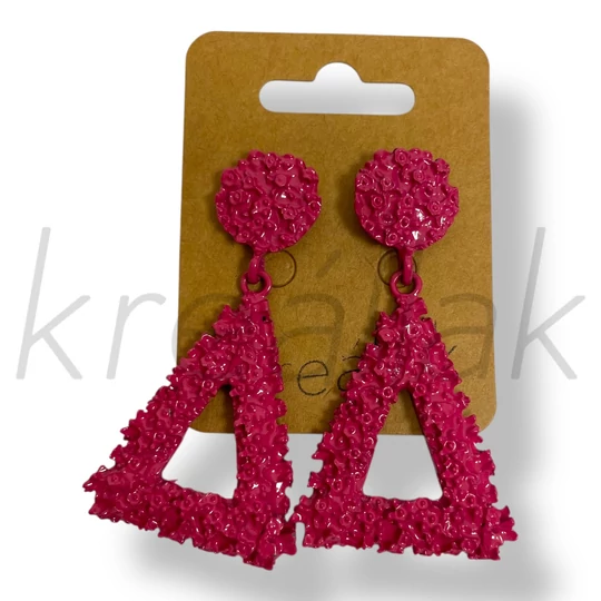 Pink háromszög fém flbevaló