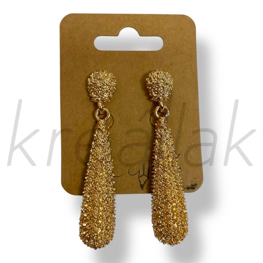 Arany színű csepp fém fülbevaló