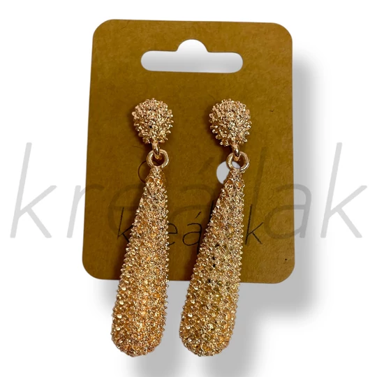 Rosé csepp formájú fém fülbevaló