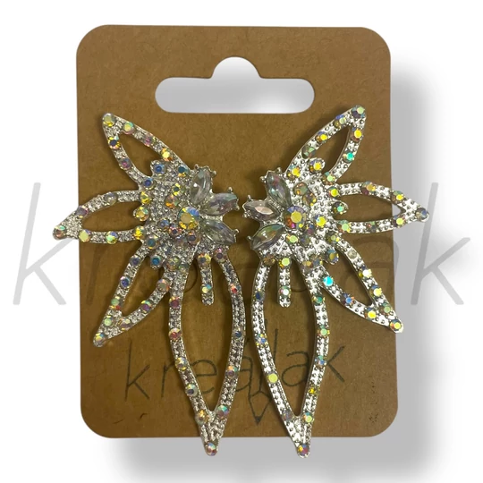 Ezüst színű köves fülbevaló