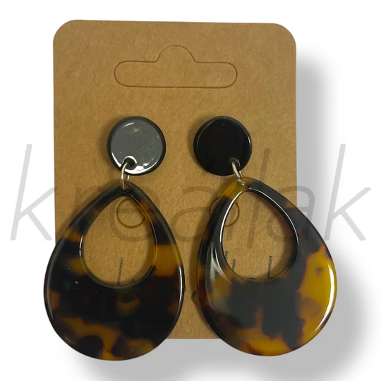 Leopárd mintás fülbevaló