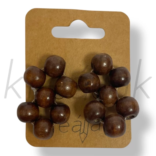 Barna fagyöngyös fülbevaló