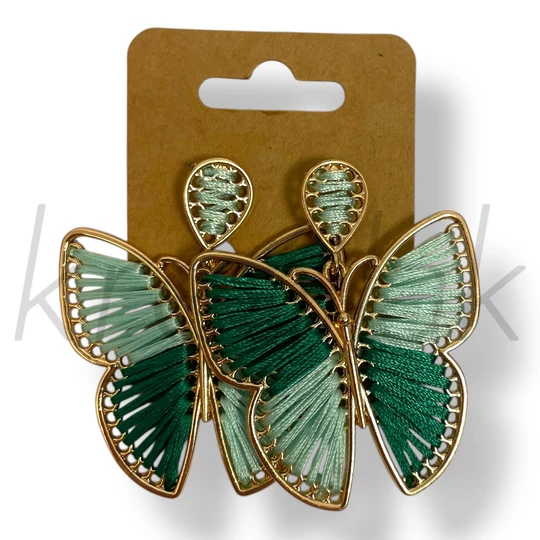 Zöld lepke fülbevaló