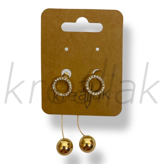 Arany színű golyós fülbevaló