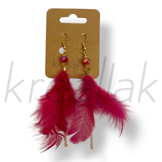 Pink toll fülbevaló