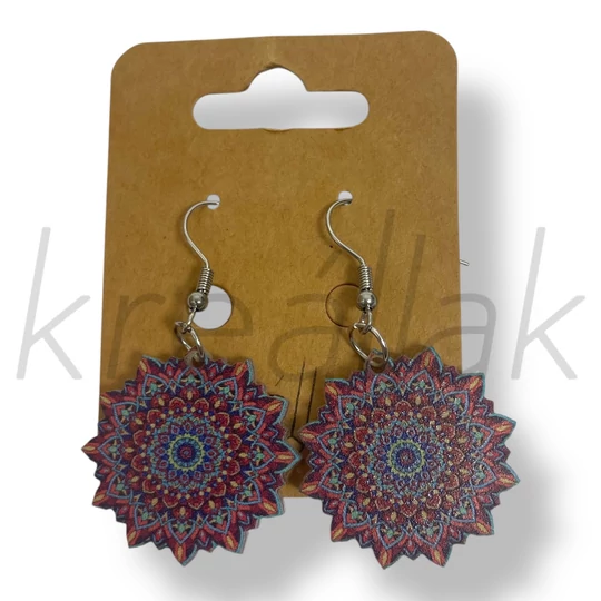 Mandala mintás fülbevaló 