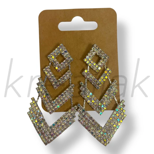 Színes köves luxus fülbevaló