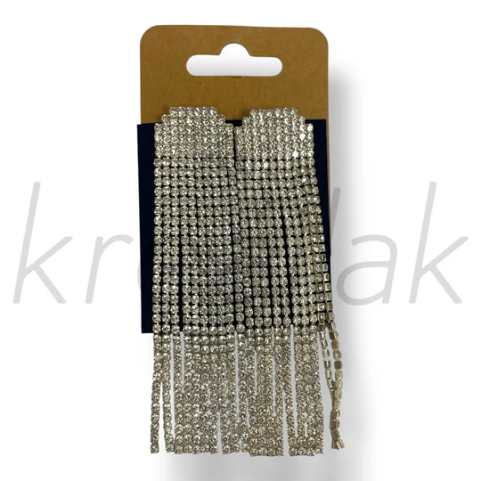 Ezüst színű luxus bojt fülbevaló