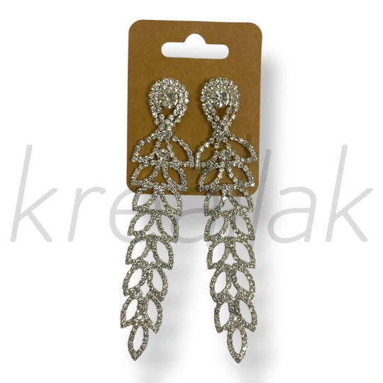 Ezüst színű luxus bojt fülbevaló