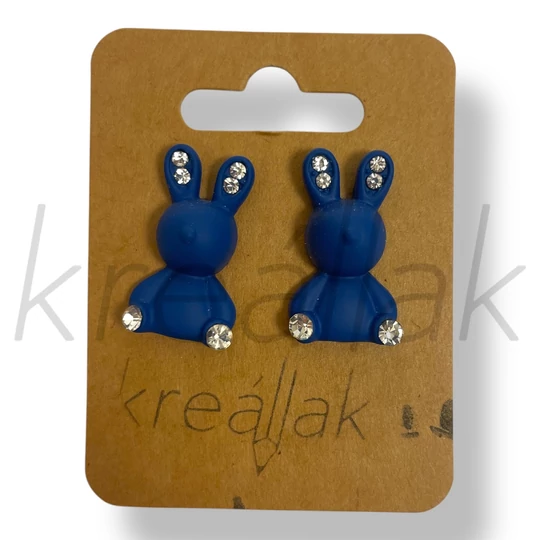 Kék nyuszi fülbevaló