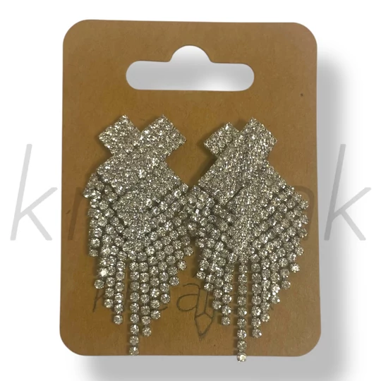 Ezüst színű luxus fülbevaló