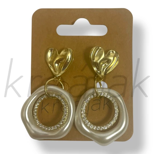 Arany szíves fülbevaló