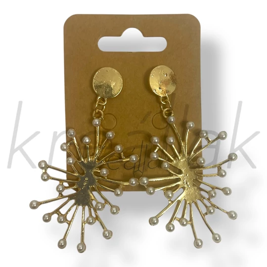 Fehér gyöngyös fülbevaló