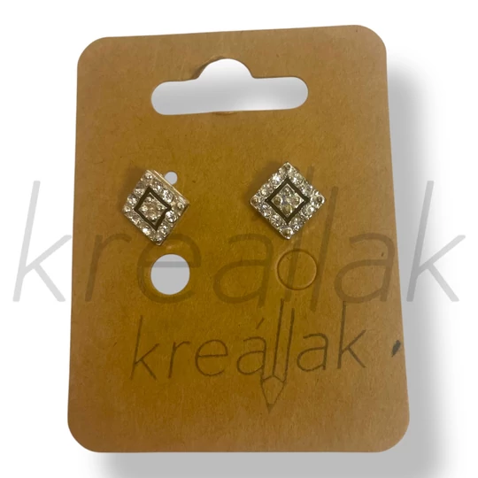 Köves kocka fülbevaló