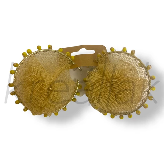 Arany csillám tüll fülbevaló