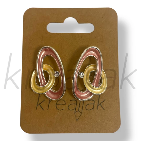 Színes,körös fülbevaló