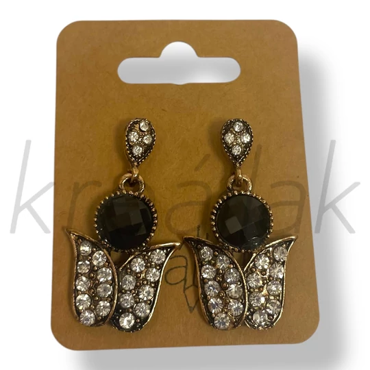 Fekete köves fülbevaló