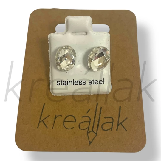 Ezüst csepp kő fülbevaló