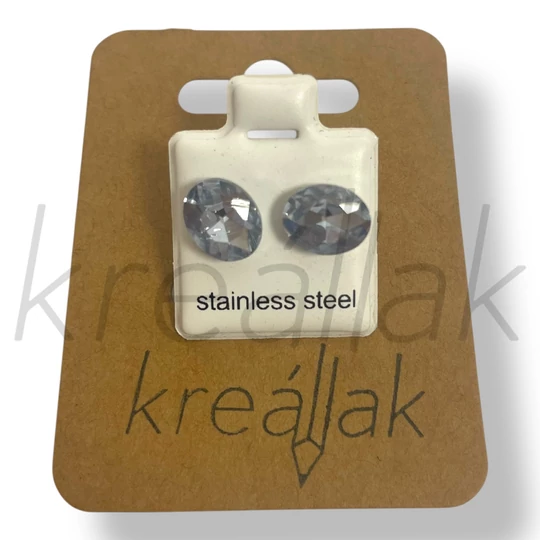 Világoskék csepp kő fülbevaló