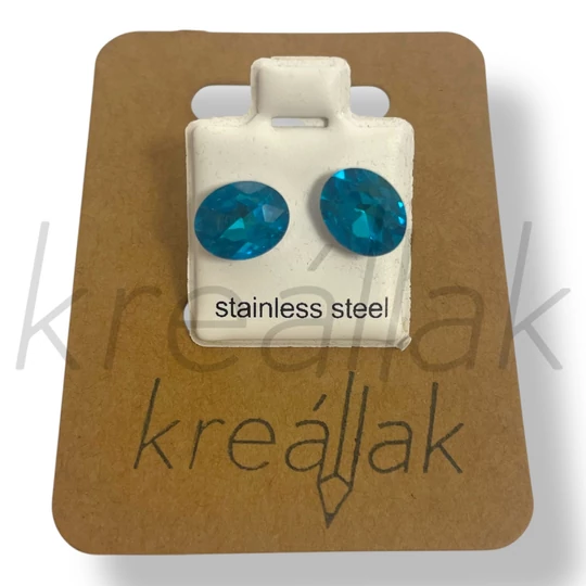 Türkizkék csepp kő fülbevaló