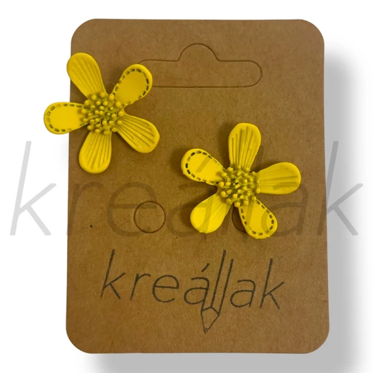 Sárga virág fülbevaló