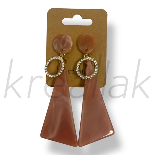 Mályva háromszög fülbevaló