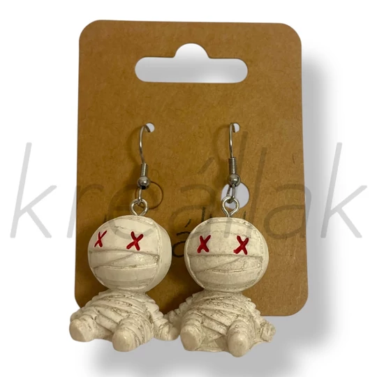 Halloween múmia fülbevaló