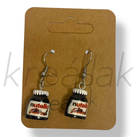 Édesség üveg fülbevaló