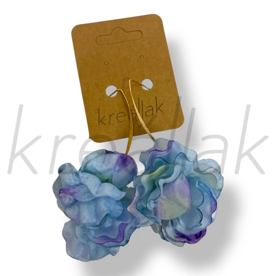 Kék virág fülbevaló