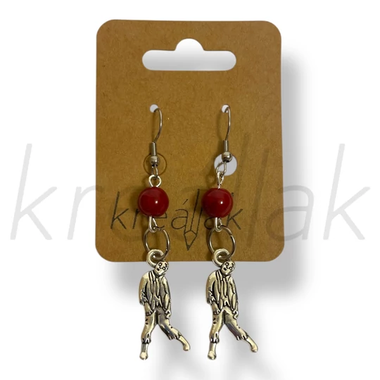 Halloween zombi fülbevaló