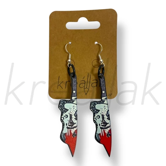 Halloween kés fülbevaló