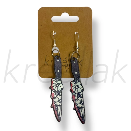 Halloween kés fülbevaló