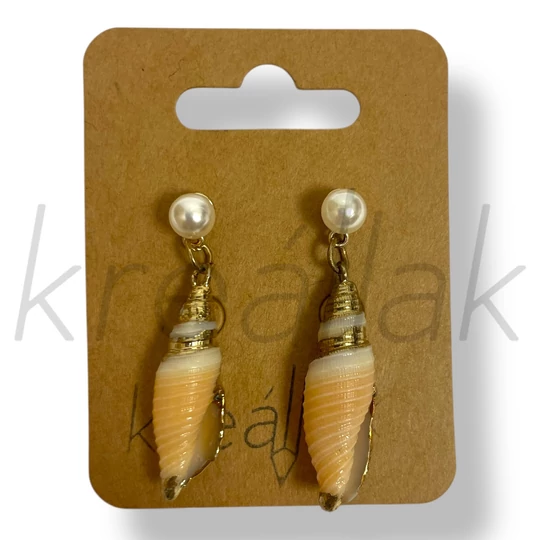 Arany színű csigás fülbevaló