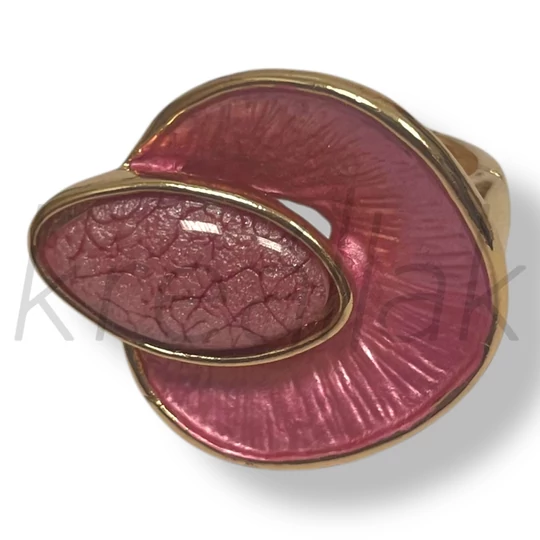 Rózsaszín köves gyűrű