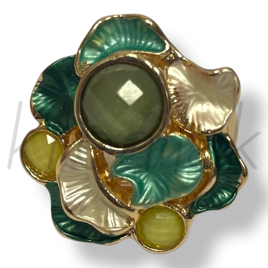 Zöld virág gyűrű