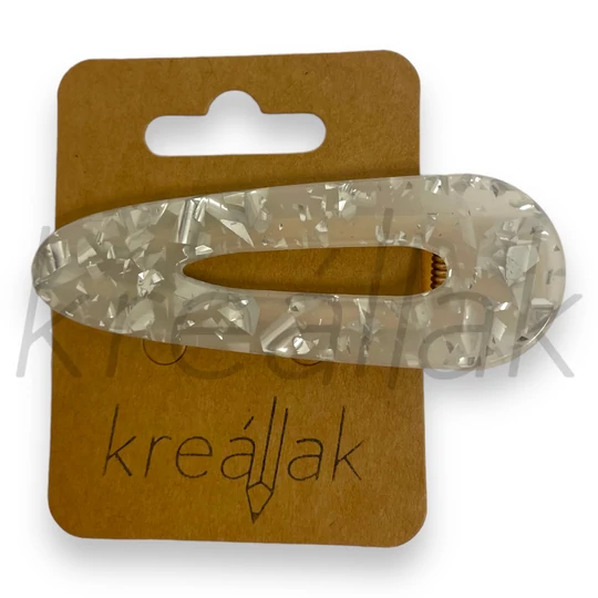 Hajcsipesz - Ezüstös plasztik hajcsipesz