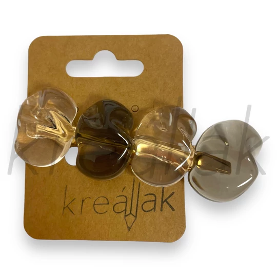 Hajcsipesz - Szürke átlátszó plasztik hajcsipesz