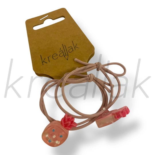 Pink ananász hajgumi szett