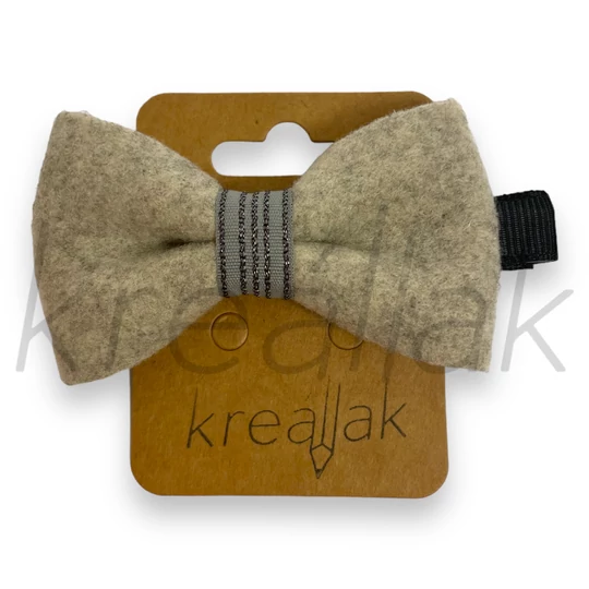 Hajcsipesz - Szürke textil masnis csipesz