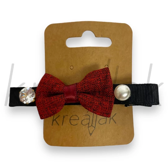 Hajcsipesz - Bordó masnis hajcsipesz